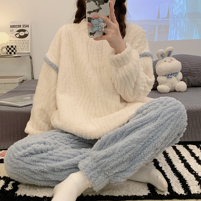 睡衣女冬季裙纯棉厚2023新