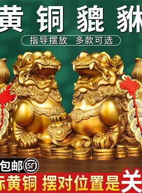 纯铜貔貅摆件招财客厅设