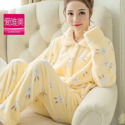 睡衣女冬季裙纯棉珊瑚绒