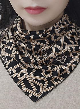 保暖时尚围巾薄款冬季护颈椎脖套韩版百搭假领子新款三角巾围脖女