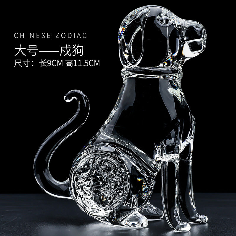 水晶十二生肖鼠牛虎兔龙蛇马羊猴鸡狗狗猪摆件工艺礼品属相装饰品