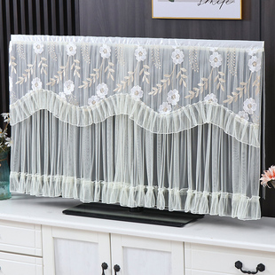 2025新款电视机剧防尘罩套中式60寸65寸75遮盖布盖电视机的防尘布