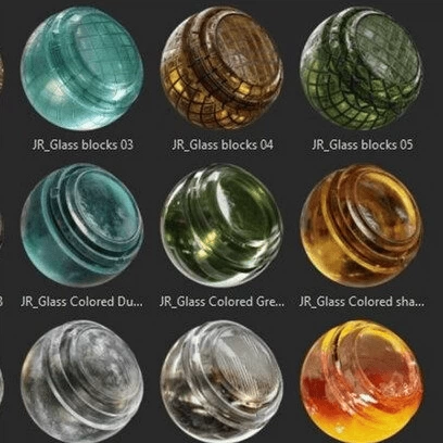 30个高细节和完全可定制的玻璃宝石半透明SP智能材质球spsm