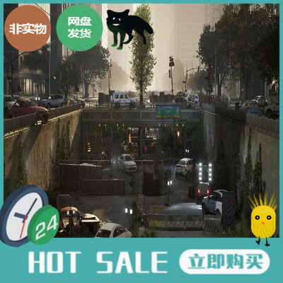 UE5末日美国荒废弃城市建筑街道汽车隧道底Post Apocalyptic NYC