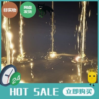 UE5.4金黄色魔法阵护盾闪电攻击技能粒子特效ARPGVFXPack01