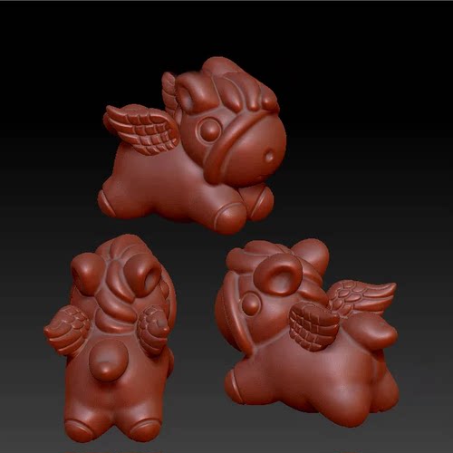 卡通小飞马 A2761 三维立体图圆雕图3d打印STL格式3d模型