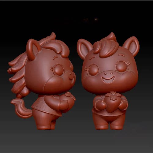 卡通生肖马 A2767 三维立体图圆雕图3d打印STL格式3d模型