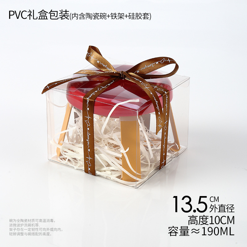 日本pecolo宠物碗礼盒包装猫咪喝水碗盆带支架高脚专用碗饭碗陶瓷
