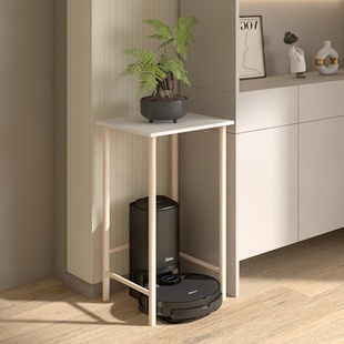 扫地机器人上方置物架放鱼缸实木架子猫砂盆落地收纳架宠物高脚架