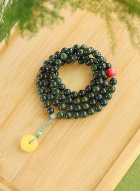 MYPAPA水晶深绿色阿拉善玛瑙