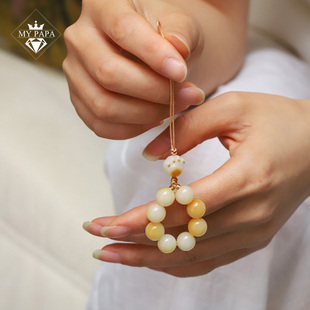 MYPAPA原创设计指尖上 快乐菩提根手捻手工手机链小挂件包挂P