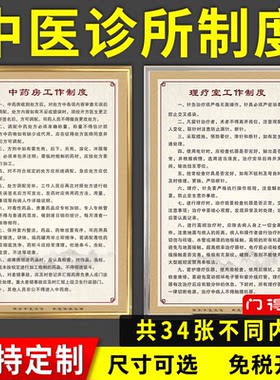 门得kt板包边框中医诊所制度上墙