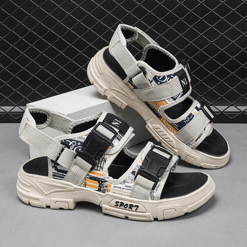 SANDALS MENS 2025 SPRING SUMMER NET RED ANTI SLIP AND ANTI ODOR SPORT VIETNAM DRIVING SANDALS MENS SOFT SOLED BEACH SLIPPERS