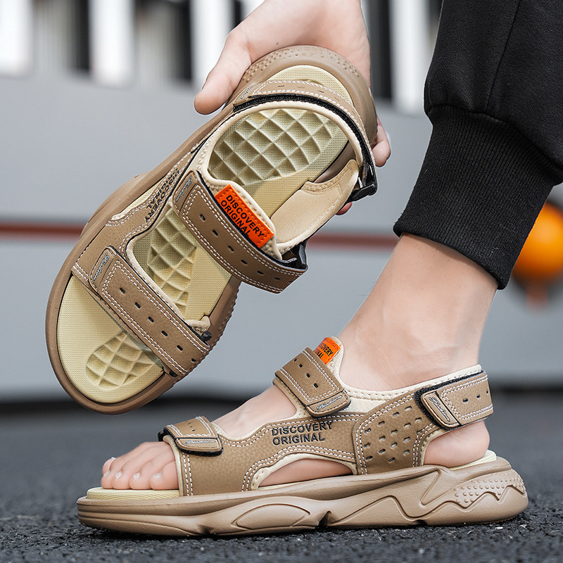 SANDALS MENS SOFT SOLES SUMMER ANTI-ODOR NON-SLIP PLATFORM SHOES OUTDOOR DRIVING SPORTS BEACH TIDE SHOES