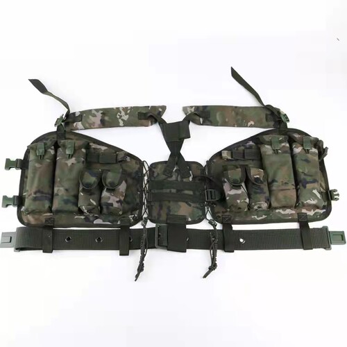 新款95子弹袋战术装具95山水携行具演戏表演战术背心训练马甲墨色