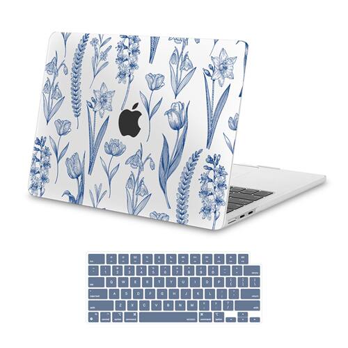 适用macbook保护壳创意花朵定制