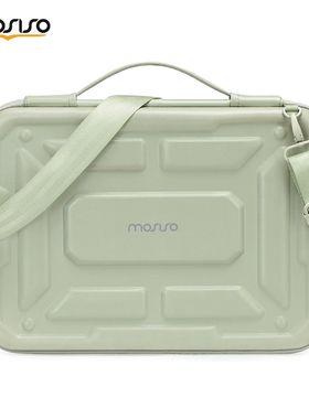 mosiso笔记本电脑包绿苹果专用硬壳包macbookProm5手提内胆包14单肩斜挎