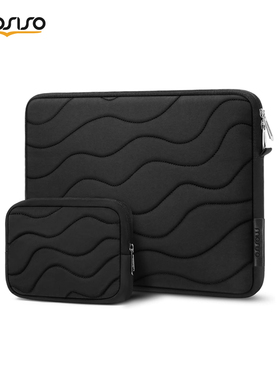 mosiso地球肌理内胆包适用苹果笔记本电脑包14英寸Prom5裥棉macbookair