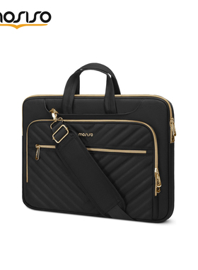 mosiso适用华为小米电脑包手提斜挎包MacBookPro小众高级感裥棉