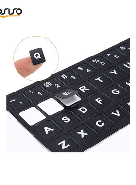 mosimo黑色哑光英语大写字母键盘贴台式笔记本电脑通用按键修正贴