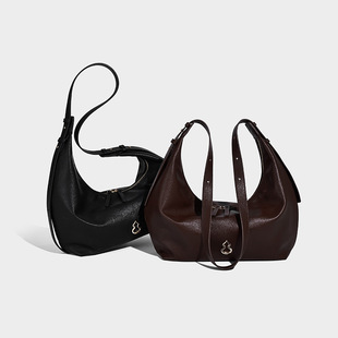 董洁同款饺子包25秋冬新休闲斜挎通勤单肩月牙包时尚女通勤腋下包