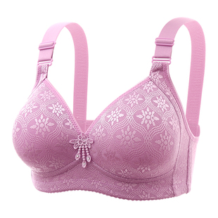 内衣女无钢圈大胸显小文胸罩大码 美背 聚拢调整型收副乳防下垂薄款