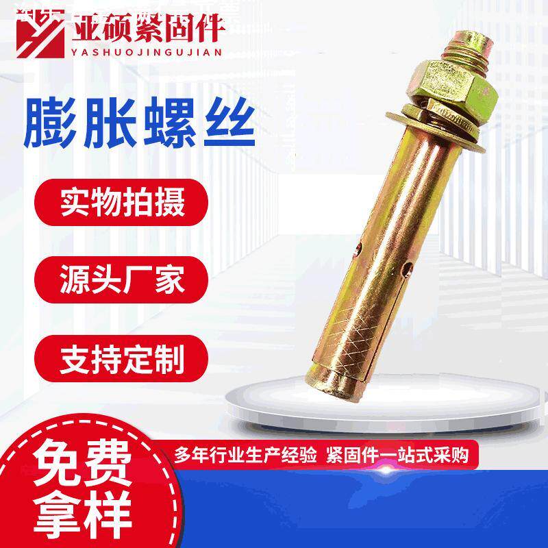 供应 金属膨胀螺丝 镀彩锌膨胀螺栓膨胀螺丝带孔膨胀拉爆膨胀