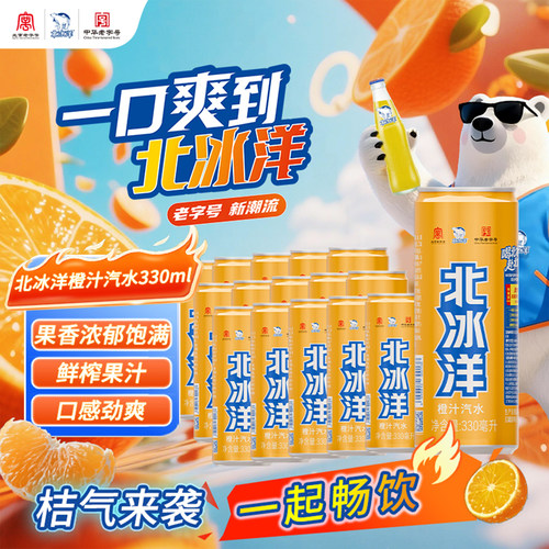 碳酸饮料桔汁汽水北冰洋