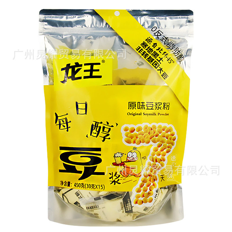 山姆必买龙王豆浆粉450g 甜味原味豆浆营养早餐 速溶无渣 内含独