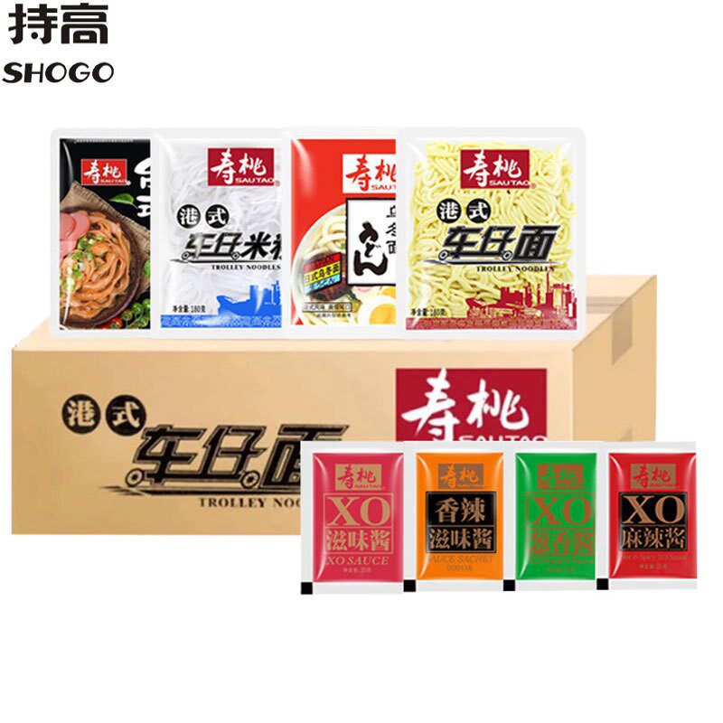 山姆冠必买寿桃牌港式车仔面乌冬面180g*30包整箱 XO酱便利店速食
