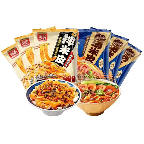 山姆冠必买阿宽拌米皮112g*20袋 拌面酸汤味米皮宿舍零食夜宵泡面