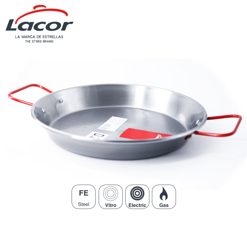 LACOR西班牙海鲜饭锅PAELLA家用大直径双耳平底烩饭小龙虾盘煎锅