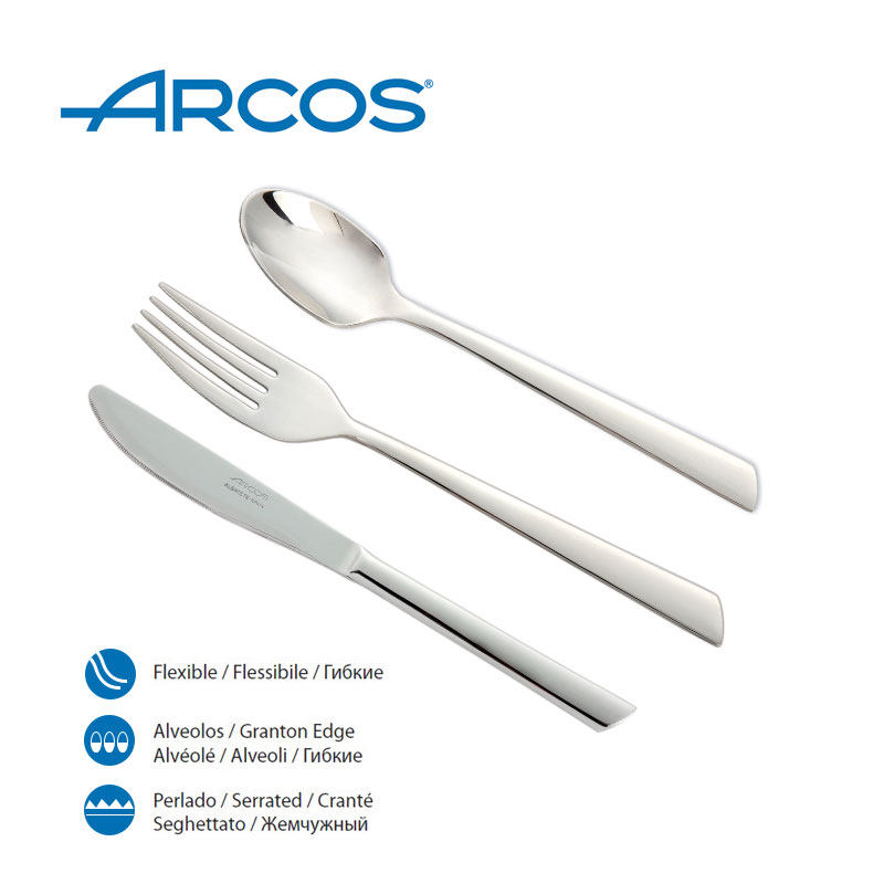 Arcos原装进口现货400不锈钢西餐刀叉牛排刀叉勺套装