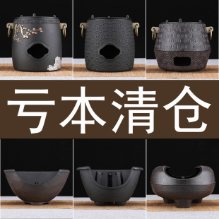 酒精炉家用户外日式 风炉炭炉铸铁炉铁壶套装 铸铁壶围炉茶炉煮茶器