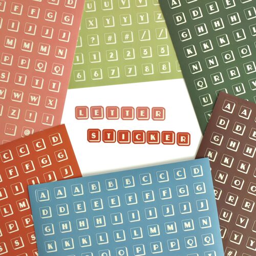unimoco复古色字母贴纸百搭好用