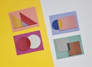 unimoco原创pvc可书写便利贴 几何撞色便签 指示指引索引贴n次贴