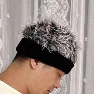 假发帽子男一体时尚夏天戴的短发全头套男式街头嘻哈男士头顶流氓