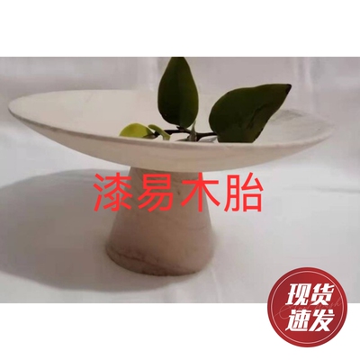 大漆木胎高足宫廷水果盘漆艺漆画螺钿材料金缮微瑕萌绘DIY新品