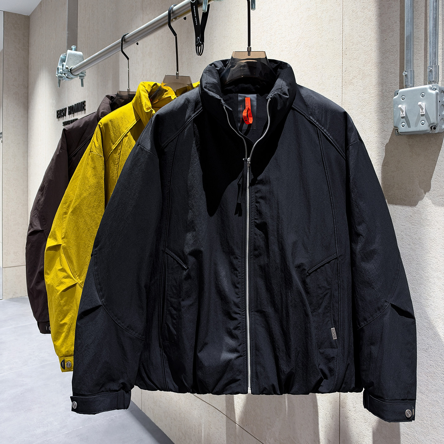 冬季潮流个性剪裁立领保暖羽绒服