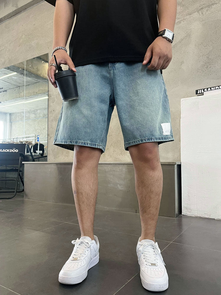 夏季宽松水洗牛仔短裤