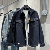 早春利落牛仔衬衫 外套 饰立体剪裁显瘦潮流百搭长袖 夹克个性 口袋装