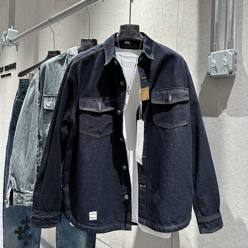 早春时尚翻领百搭潮流牛仔外套