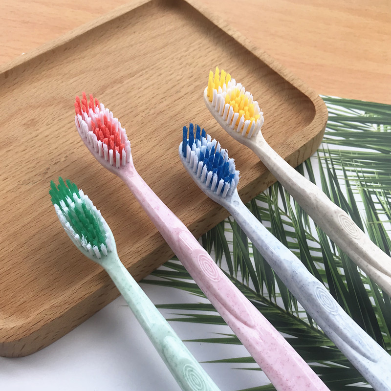 中毛牙刷波浪型中硬软毛成人大头