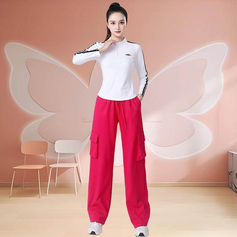 广场舞服装立领上衣修身