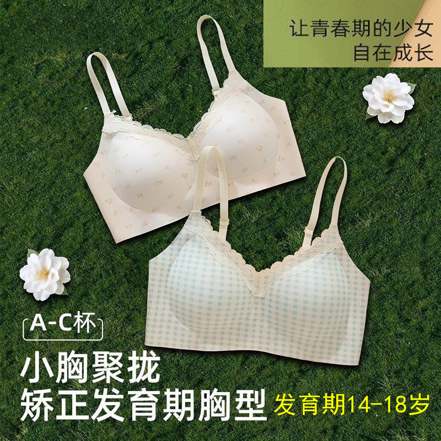 大学生少女无痕聚拢防下垂文胸罩