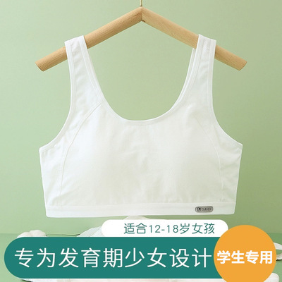 固定杯少女发育期运动纯棉内衣