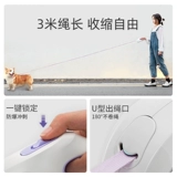 Деребная веревка для собак Маленькая и средняя собака с огнями, автоматически втягивающими веревку собаки в канате собак Тедди Корги из домашних животных