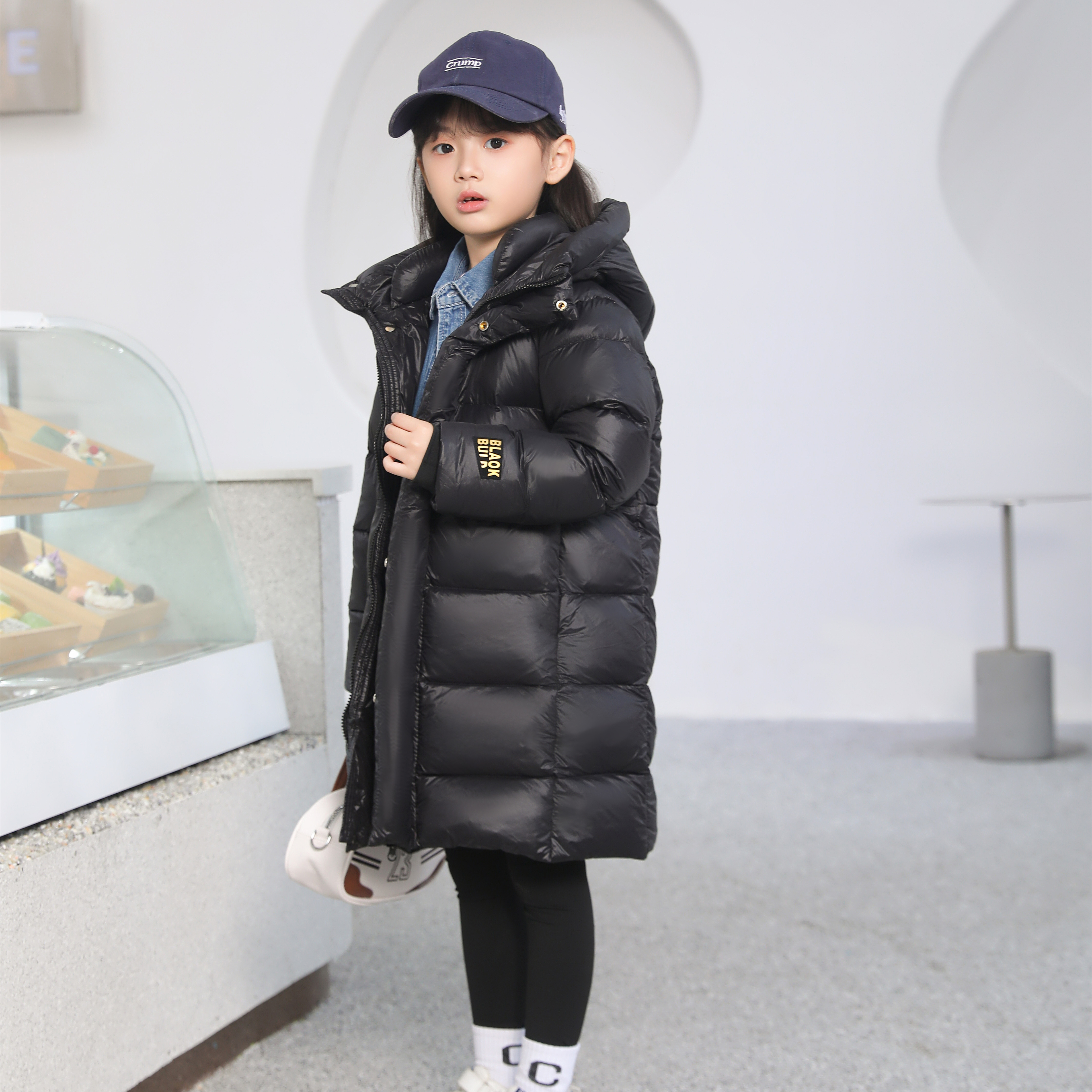 儿童羽绒服中长款加厚冬2025新款极寒加厚白鸭绒中大童男女童外套
