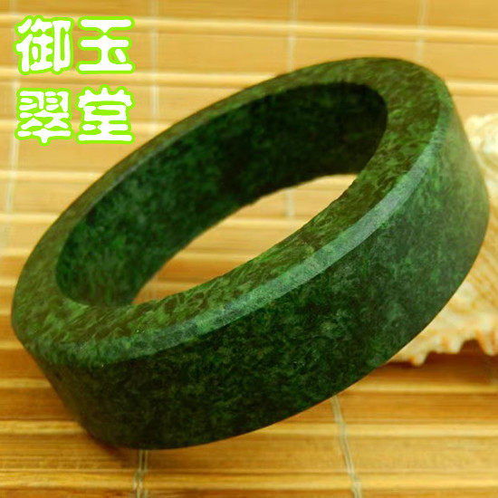 59.5mm厚桩宽版铁龙生老坑暗绿色明料 缅甸翡翠玉原石A货手镯毛胚