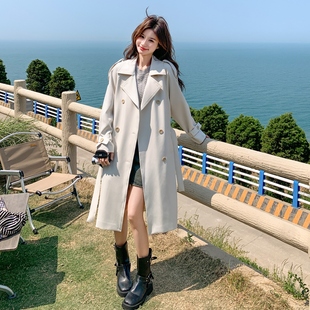 风衣外套女2C325 现货 双排扣中长款 新款 521P160K238 2025秋装